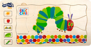 Small Foot Drevené vkladacie puzzle hladná húsenica
