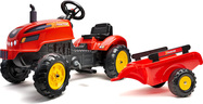 Falk Šliapací traktor 2046AB X-Tractor s vlečkou a otváracou kapotou - červený