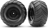 Traxxas ruota 2.0/3.0", cerchio nero offset 19mm, pneumatico Terra Groove (paio)
