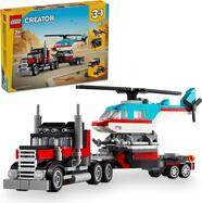 LEGO® Creator 3 v 1 31146 Nákladiak s plochou korbou a helikoptérou