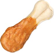 Pochúťka Trixie DentaFun byvolia koža obalená kuracím mäsom, kosť 11cm 60g 2ks