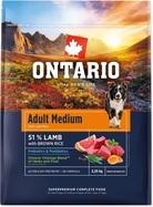 Krmivo Ontario Adult Medium Lamb &amp; Brown Rice 2,25kg