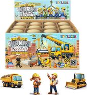 ACCENTRA Kúpeľová bomba KOOLKIDZ Works s prekvapením stavba Broskyňa 150g