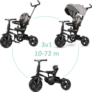 QPLAY Trojkolka Rito star Grey, skladacia, vek 10-72 mesiacov