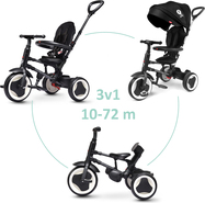 QPLAY Trojkolka Rito eva Black, vek 10-72 mesiacov