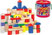 Woody Cube Farbe / Natur Set mit Piercingdeckel, 100 Stück