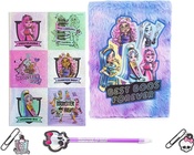 Monster High - denníček plyšový s nálepkami
