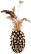 Hračka Magic Cat Natural Fun ovál s prírodnými pierkami a oblepené drevom 14cm