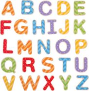 Bigjigs Toys Magnetická farebná abeceda (veľké písmená)
