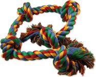 Hračka Dog Fantasy uzol bavlnený farebný 5 knôtov 95cm