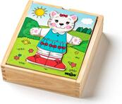 Woody Puzzle guardaroba Kitten, 18 pezzi