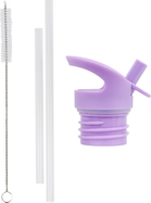 A Little Lovely Company - bouchon, brosse et paille pour bouteille en acier inoxydable - princesses