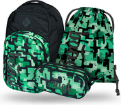 BAAGL SADA 3 Coolmate Green: Rucksack, Waschbeutel, Tasche