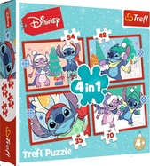 Trefl Puzzle 4v1 Stitch Xmas