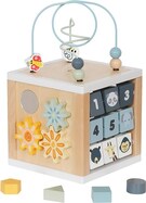 Drevená multifunkčná kocka Safari Montessori Baby Mix