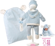 Llorens M738-59 oblečenie pre bábiku bábätko NEW BORN veľkosti 40-42 cm s doplnkami