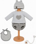 Guca 10072-190 abbigliamento per bambola bebè taglia 42–46 cm con accessori