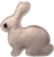 Hračka Dog Fantasy Dura-fused králik malý pískací, koža a juta 20cm
