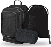 BAAGL SET 3 Cubic Uni nero: zaino, astuccio, tasca