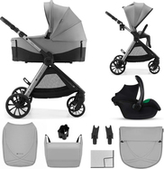 KINDERKRAFT Kombikinderwagen Vesto 2 3in1 Grau