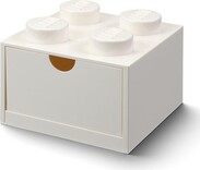 LEGO® stolný box 4 so zásuvkou biela 158 x 158 x 113 mm
