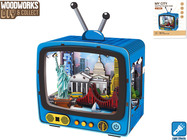 Kit de construction en bois New York avec lumière, 78 pcs | Woodworks