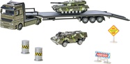 2-Play Traffic vojenský transporter 25cm kov s obrnenými vozidlami voľný chod