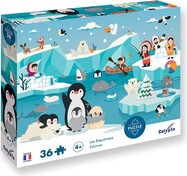 SENTOSPHERE Detské puzzle s plagátom Eskimáci 36 dielikov