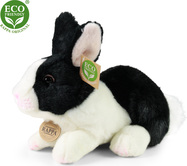 Plyšový králik ležiaci bielo čierny 23 cm ECO-FRIENDLY