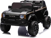 Elektrické autíčko Toyota Landcruiser 12V, čierne, široké jednomiestne sedadlo, 2,4 GHz di