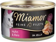Konzerva Miamor Feine Filets Adult kura s ryžou v želé 100g