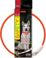 Obojok Dog Fantasy LED nylon oranžový 65cm