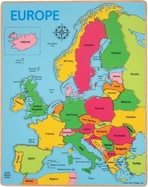 Bigjigs Toys Drevené puzzle mapa Európy 25 dielikov