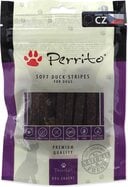 Pochúťka Perrito kačka, mäkké prúžky 100g