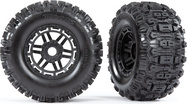 Traxxas koleso 2.8/3.6", disk čierny, pneu Sledgehammer (2)