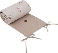 EKO Chránič do postieľky VELVET Bees Beige 360x35 cm