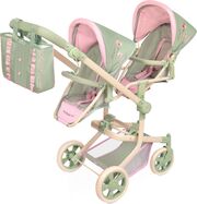DeCuevas 90868 Passeggino pieghevole per bambole gemelle con borsa Botanic 2026 – 91 cm
