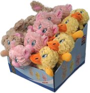 Hračky Dog Fantasy Playful Box Farm zvieratká pískacie mix 21cm 24ks