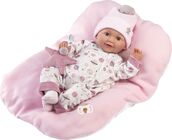 Llorens 74132 NEW BORN - žmurkacia realistická bábika bábätko so zvukmi a mäkkým látkovým
