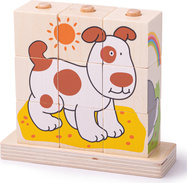 Bigjigs Baby Nasadzovacie kocky zvieratká