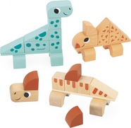 Janod Drevené kocky a stavebnica Cubikosaurus Dino
