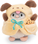 NICI pluș MyMochi Hamster Shai 8cm în costum de cățeluș și biscuiți, set ambalaj cadou 8,5x
