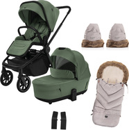 Move Cross 5 Set + Move XL 5 Kinderwagenaufsatz + Geschenke, Rocky Green
