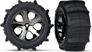 Traxxas roue 2.8", jante All-Star chrome noir, pneu Paddle (2)