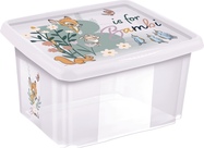 Úložný box s vekom 15l "Bambi", Transparent