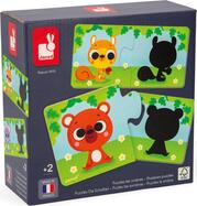 Janod Duonimo Puzzle Nájdi tiene zvieratká 24 ks