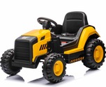 Licencovaný elektrický Báger Caterpillar, Jednomiestny, žltý, USB vstupom na MP3 Prehrávač