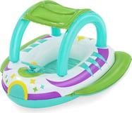 Bestway 34149 Barcă gonflabilă pentru copii navă spațială cu copertină solară 107 x 112 cm