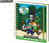 Minecraft tevékenységi készlet 26x24x3cm filctollakkal, zsírkrétákkal és kiegészítőkkel