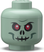 LEGO úložná hlava (mini) - zelený kostlivec